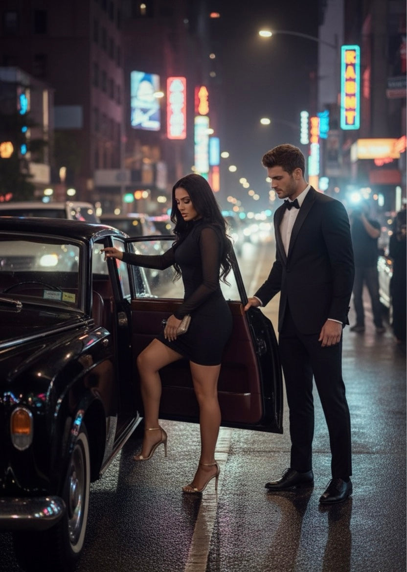 Midnight Mesh Bodycon Dress