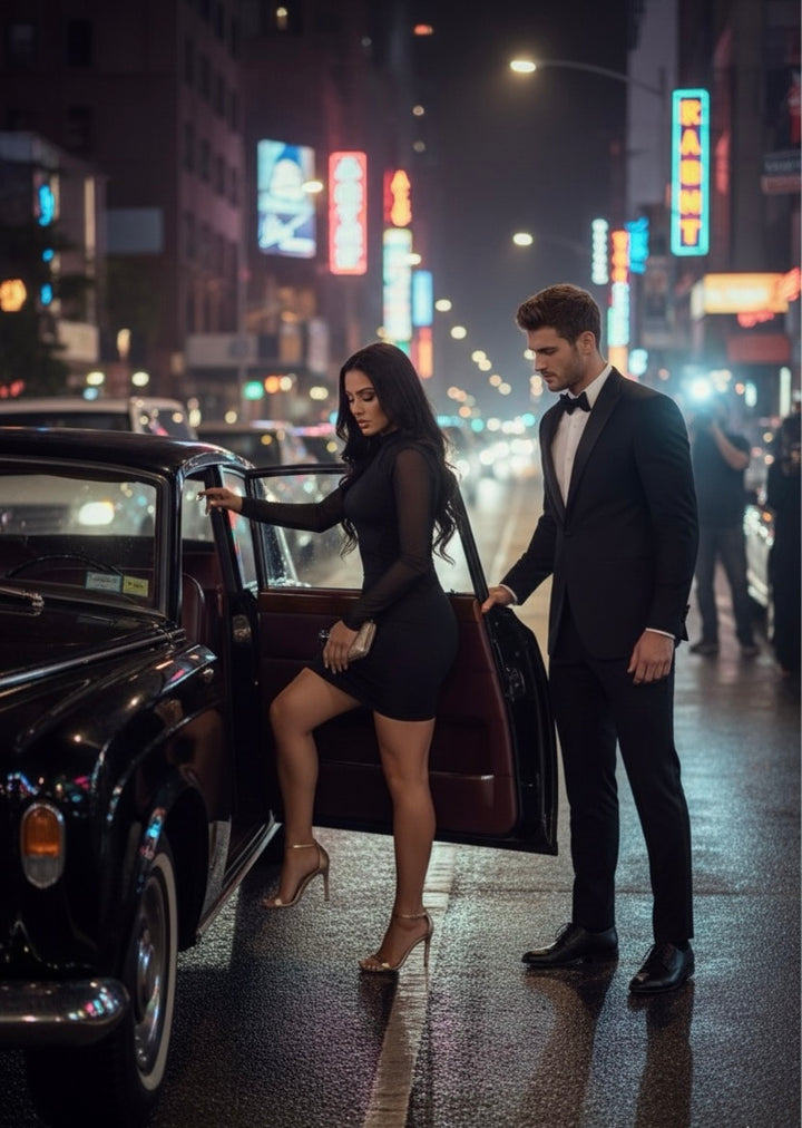 Midnight Mesh Bodycon Dress