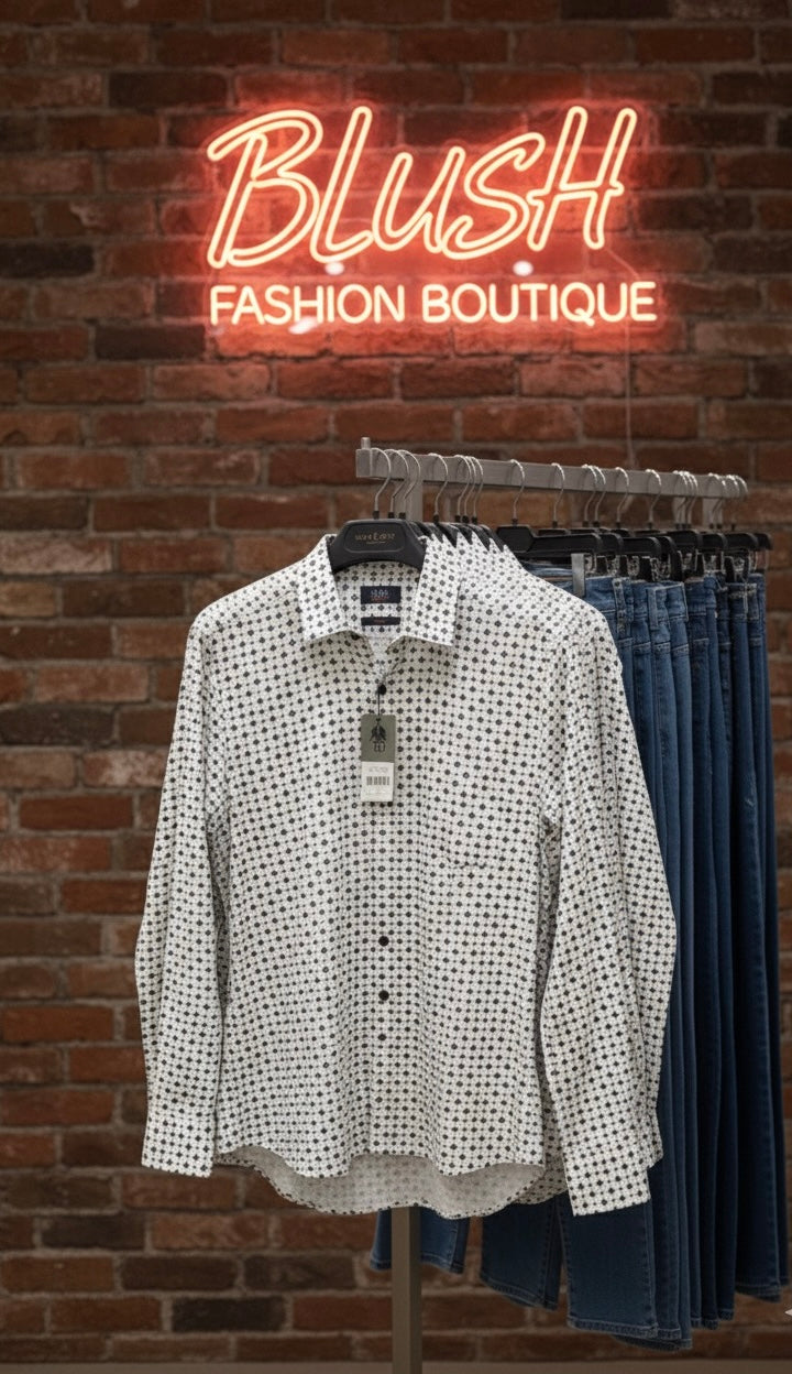 Men’s Pattern Button-Down Shirt